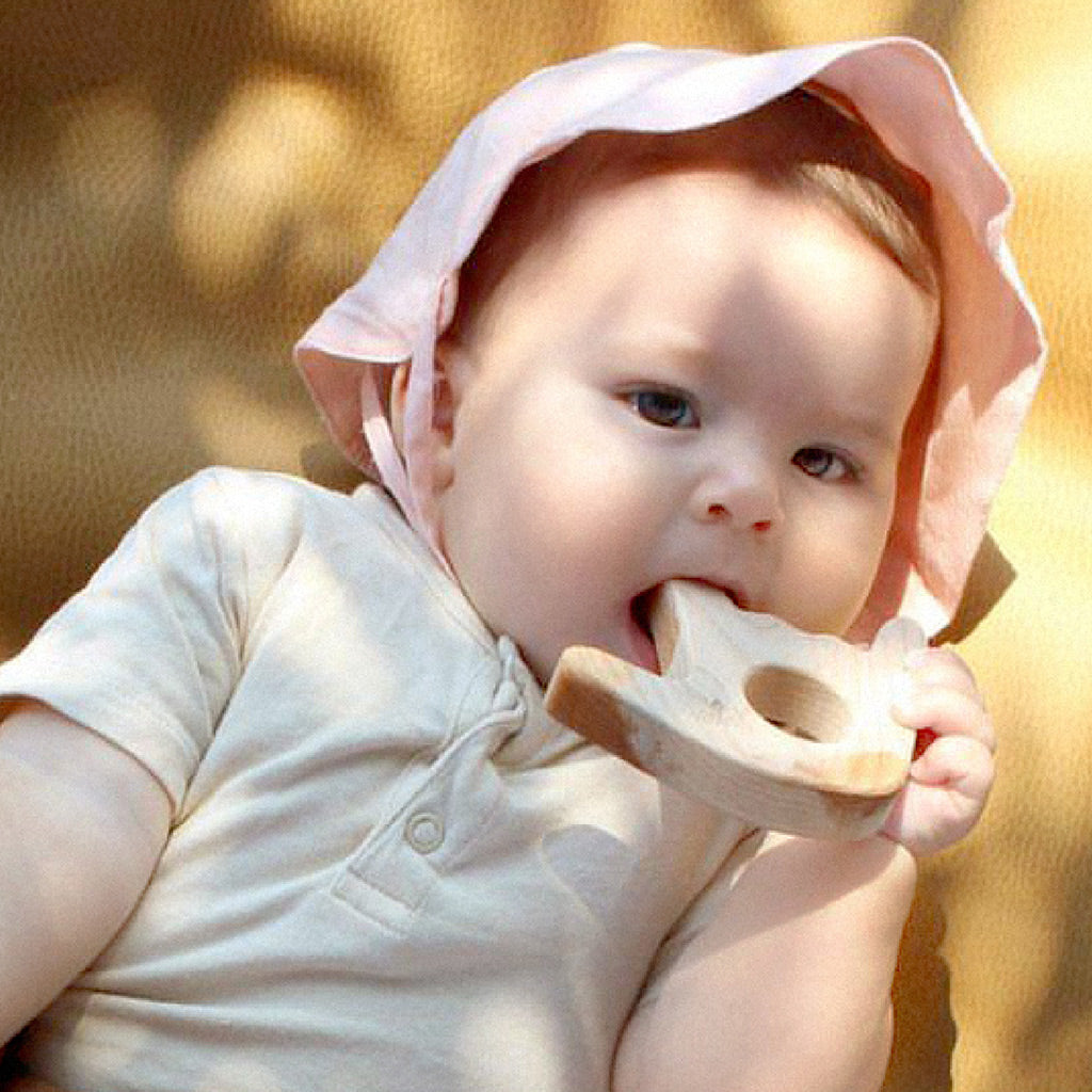 ASL I Love You Wood Teether