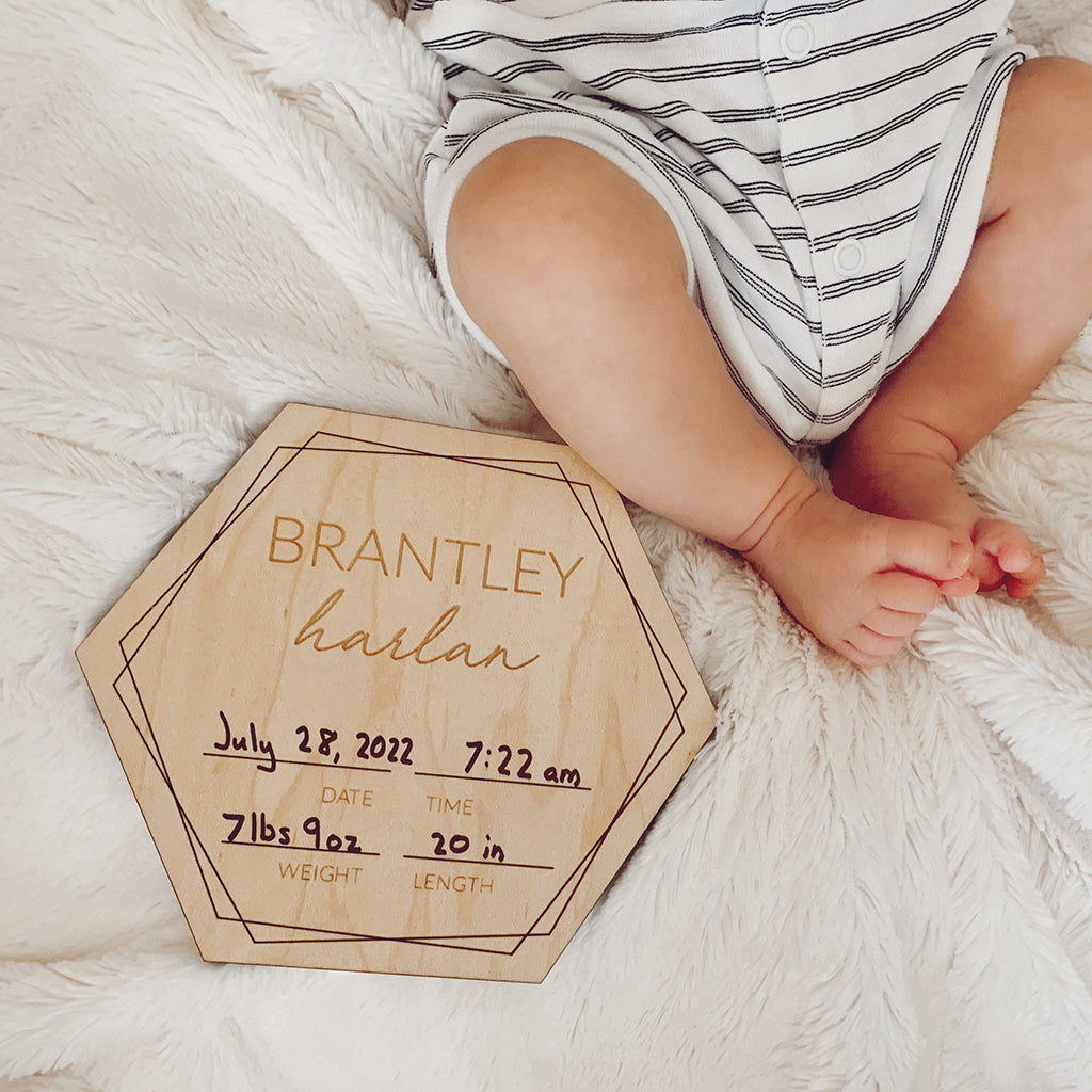 Personalized Birth Announcement Sign