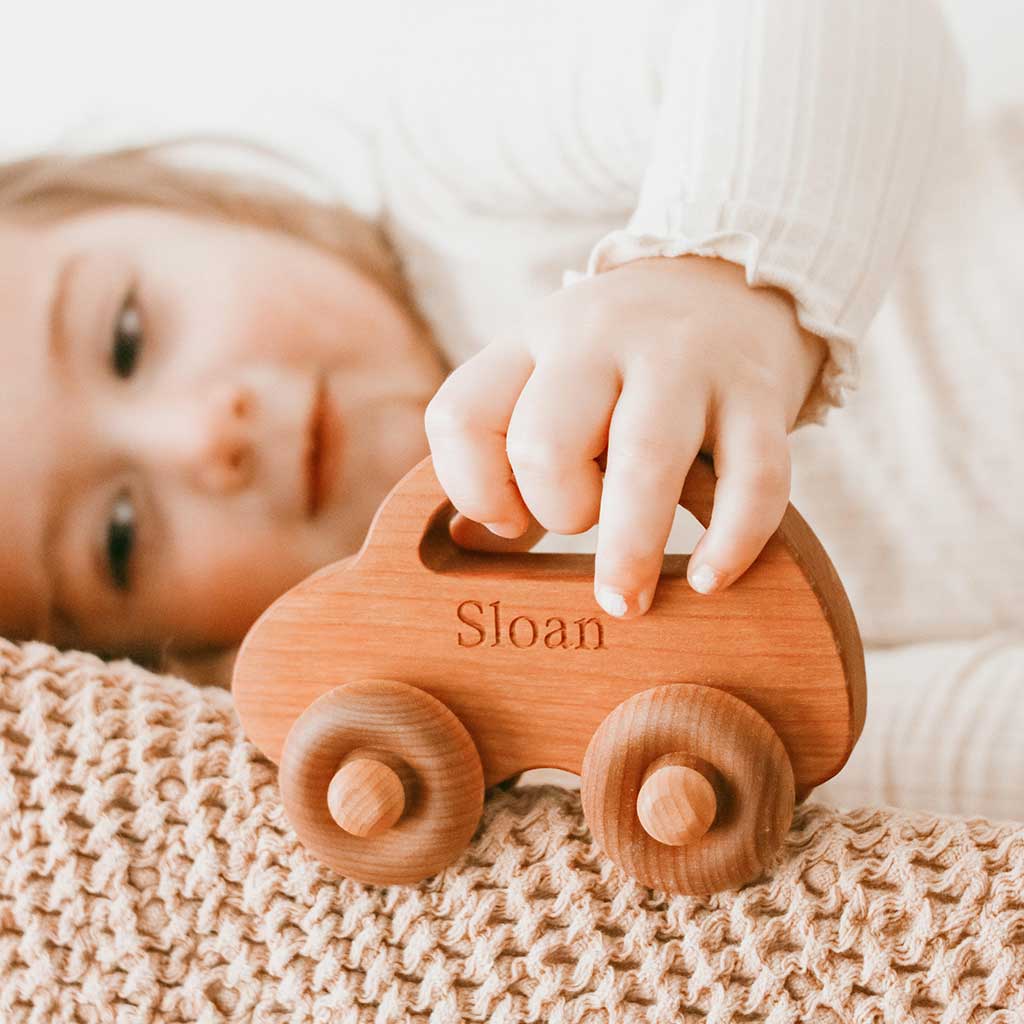 Love Bug Wooden Toy Car