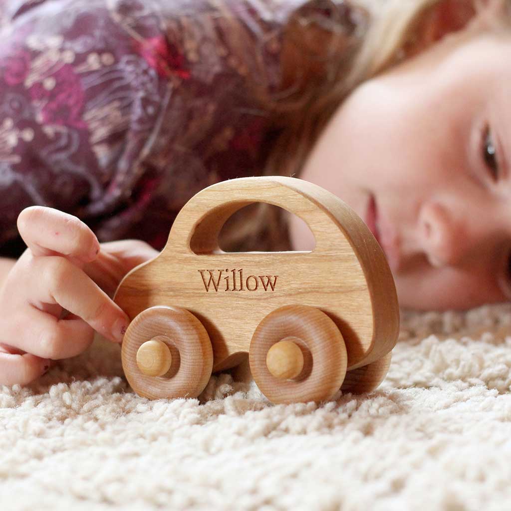 Love Bug Wooden Toy Car