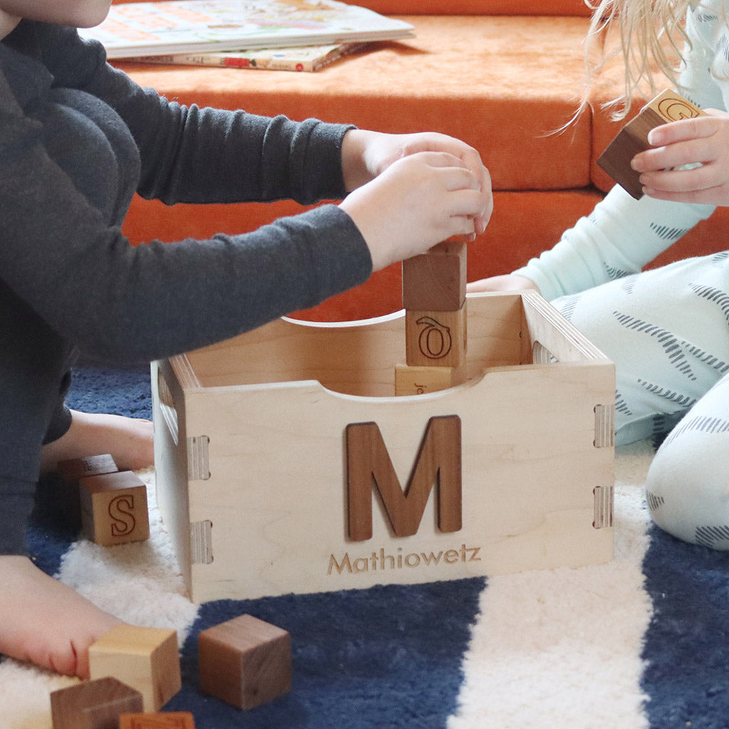 Toy Crate for Wood Blocks