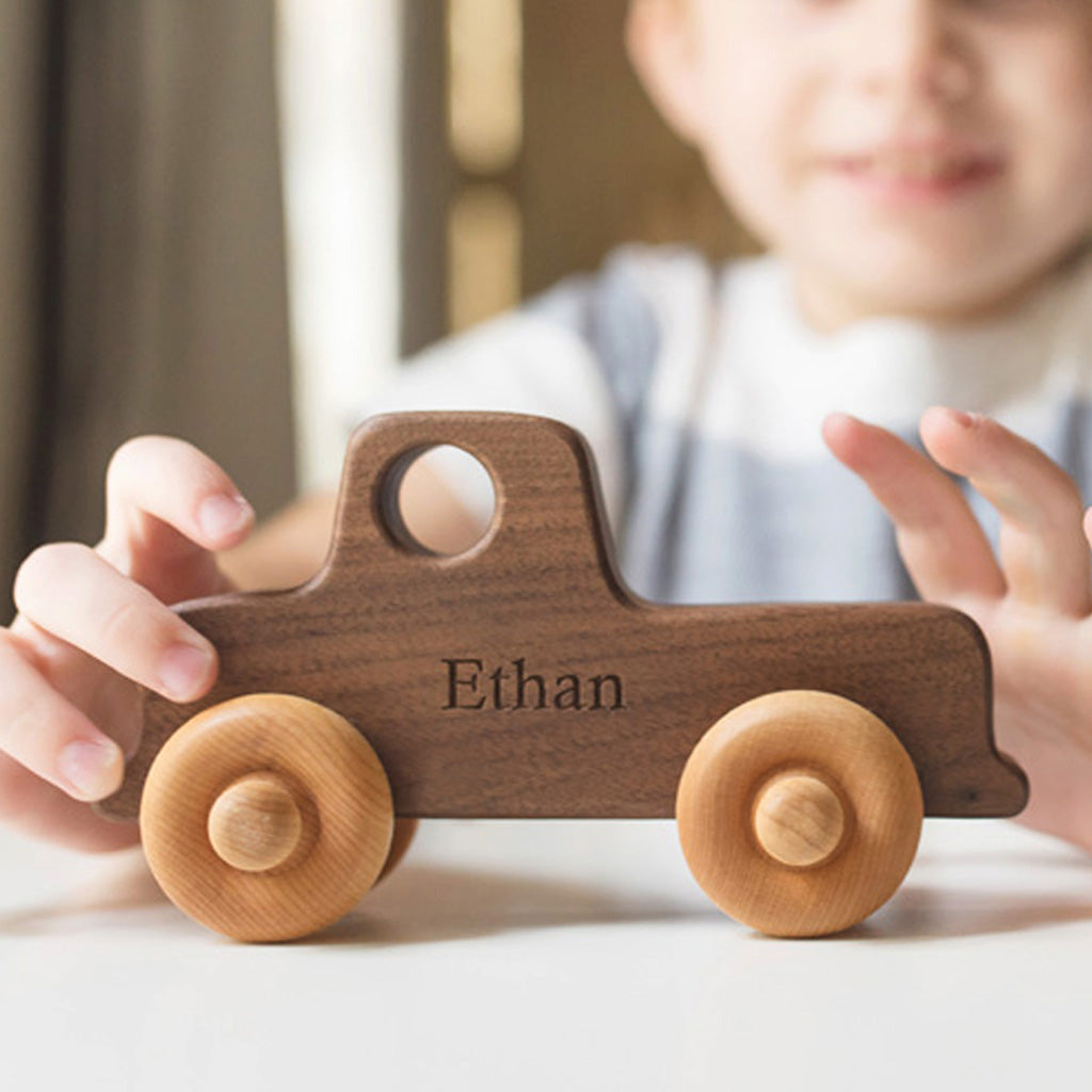 Old-School Wooden Toy Truck
