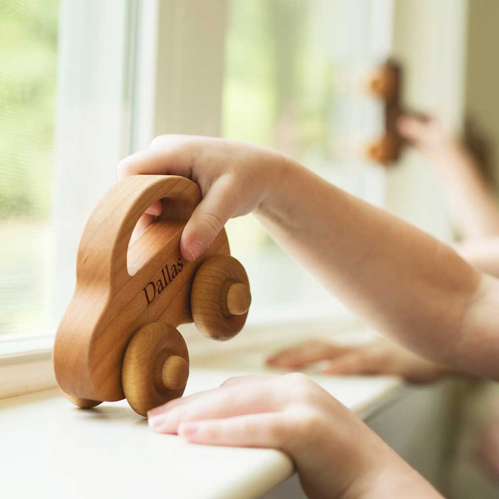 Love Bug Wooden Toy Car