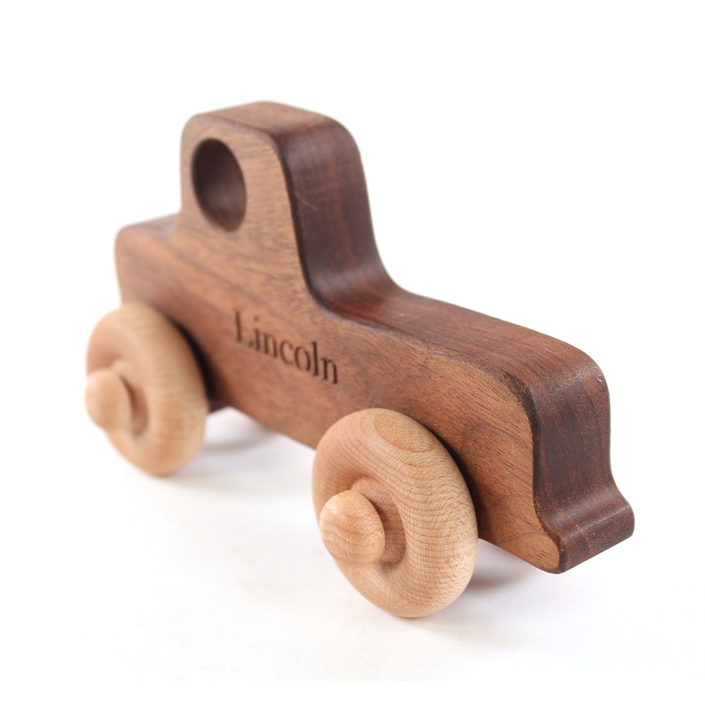 Old-School Wooden Toy Truck