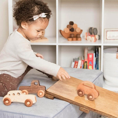 Set of Three Wooden Toy Cars