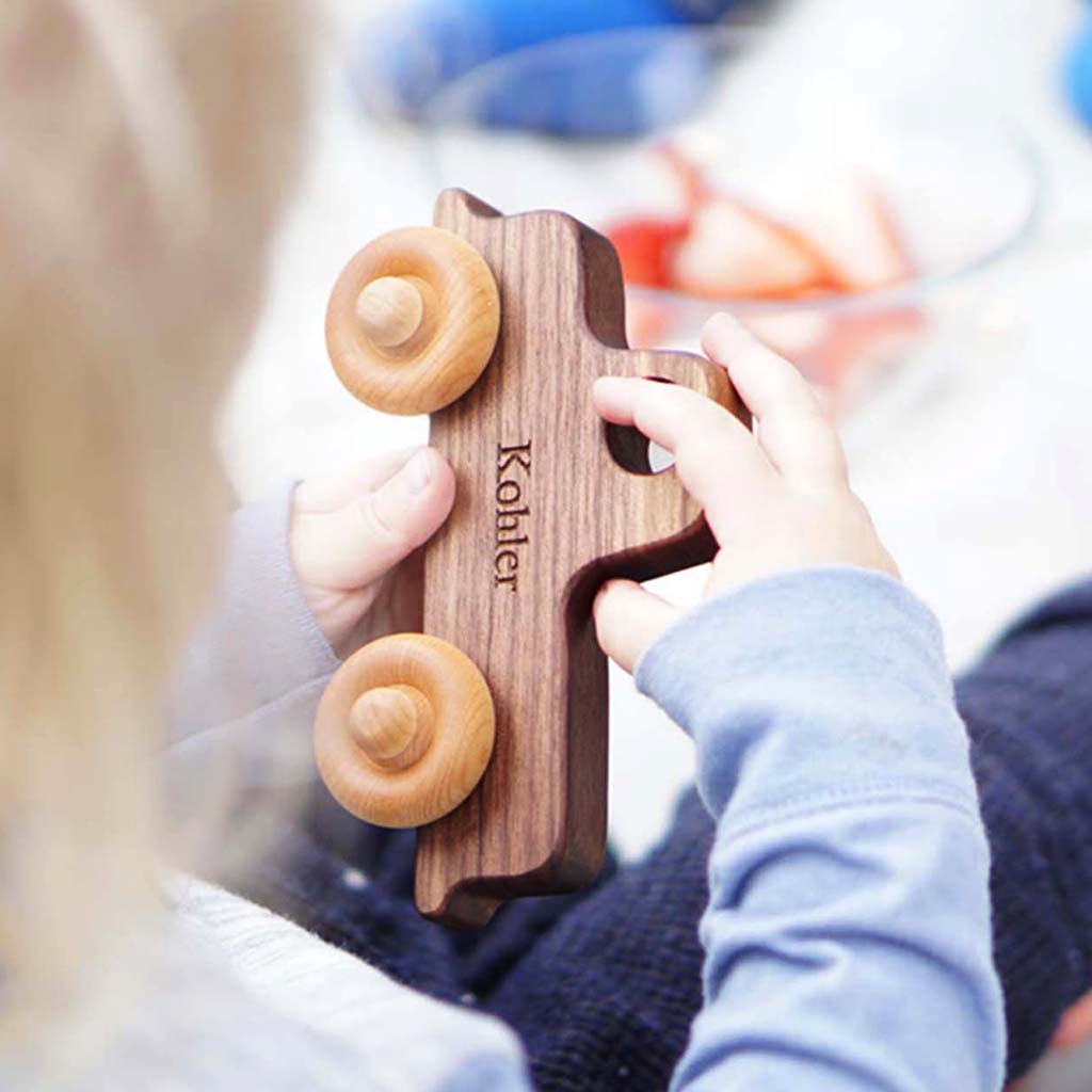 Old-School Wooden Toy Truck