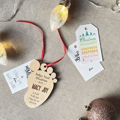 Baby's First Christmas Footprint Ornament